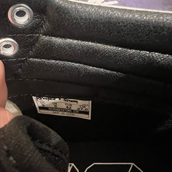 NWT Revenge x Storm Vol. 2 black white high top sneakers - Picture 6 of 8
